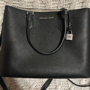 Michael Kors Black Pebbled Leather Tote